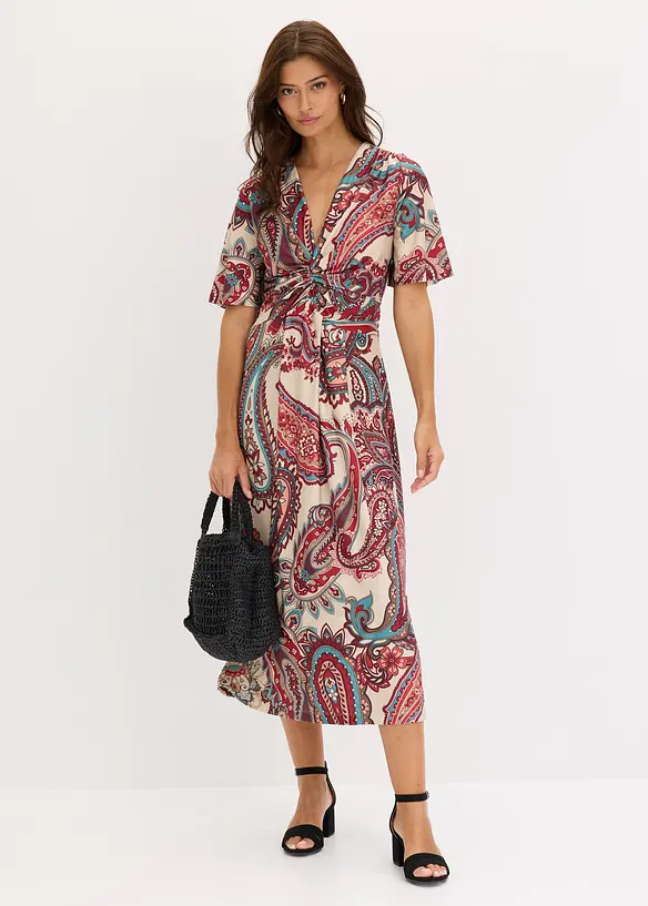 Figurn&aelig;r omslagskjole, bonprix