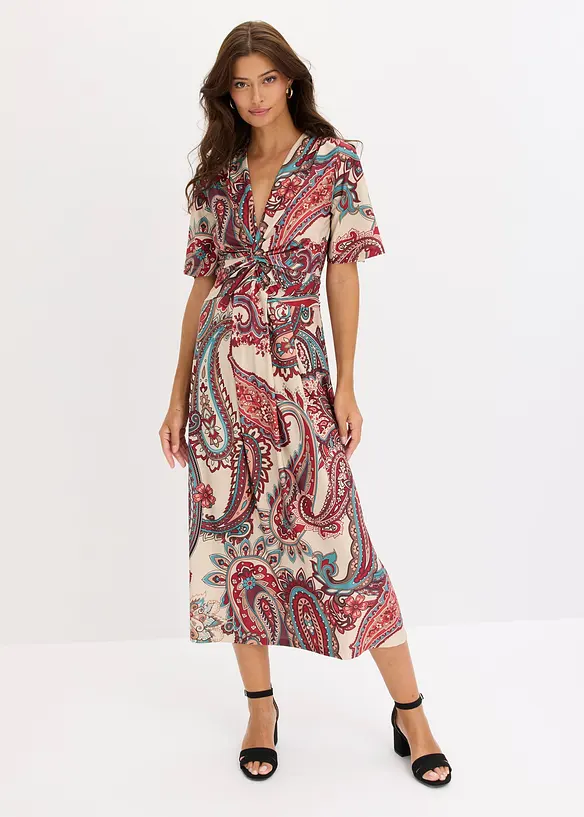 Figurn&aelig;r omslagskjole, bonprix