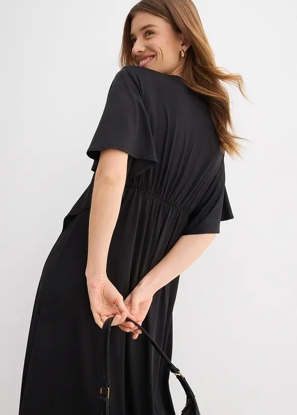 Midikjole med blonder, bonprix