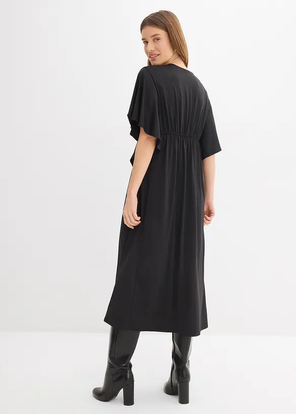 Midikjole med blonder, bonprix