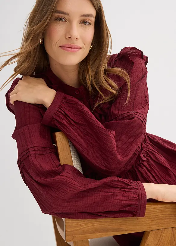 Kjole med volanger, bonprix