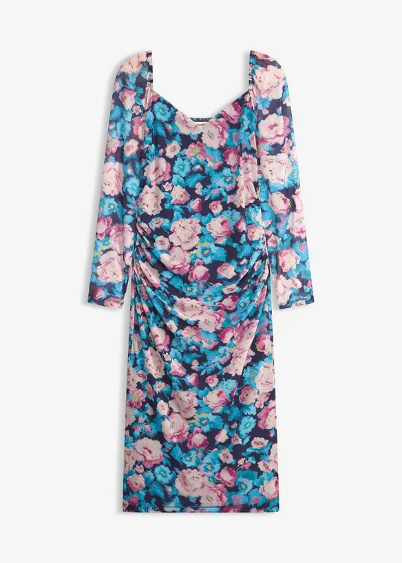 Figurn&aelig;r midikjole i mesh, bonprix