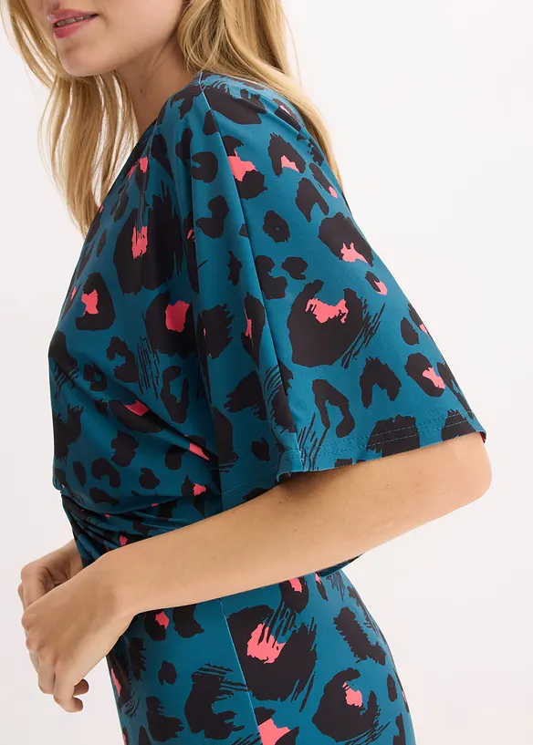 Figurn&aelig;r midikjole av mesh, bonprix