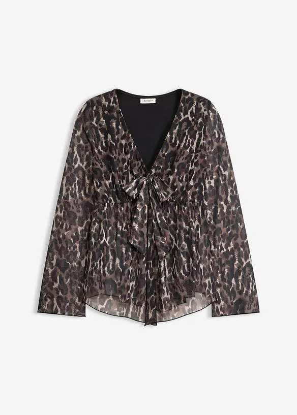 Figurn&aelig;r blusetopp av mesh, bonprix