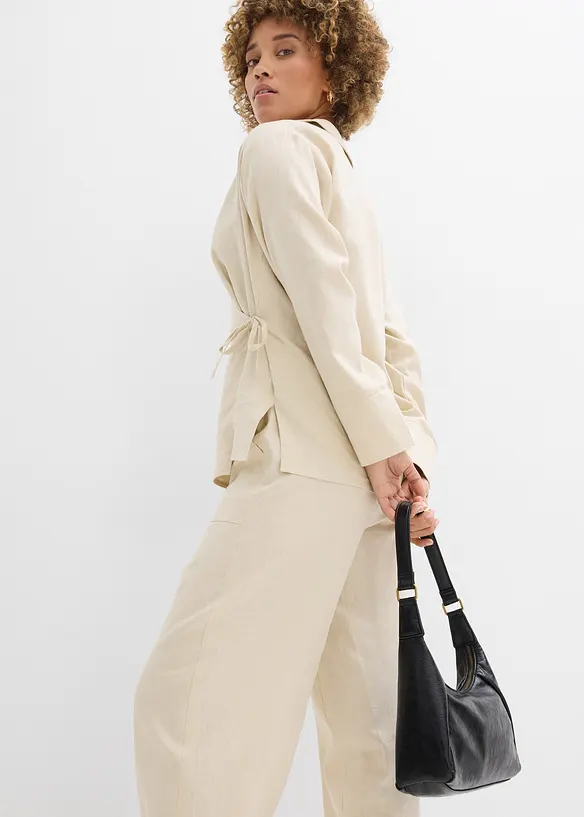 Barrel-bukse i lett linmiks, bonprix