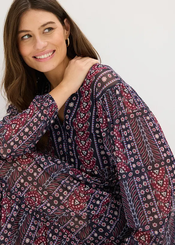 Tunikakjole i myk mesh, bonprix