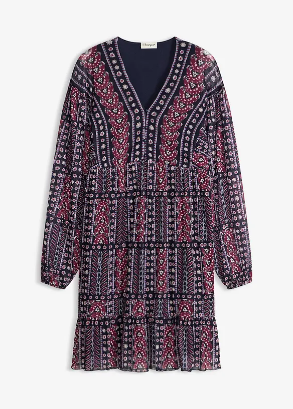 Tunikakjole i myk mesh, bonprix