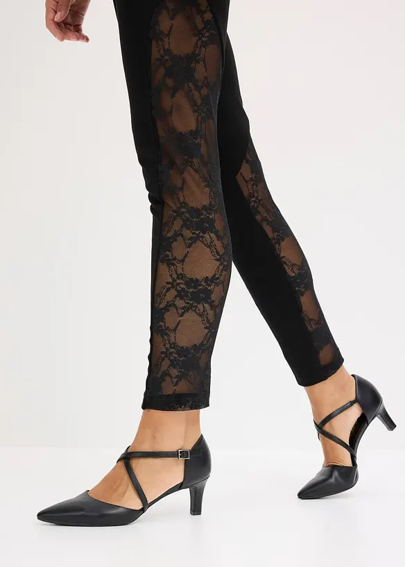 Leggings med blonder, bonprix
