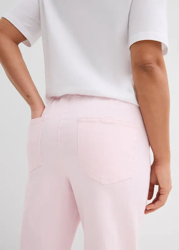 Bukse med vide ben og komfortlinning, High Waist, bonprix