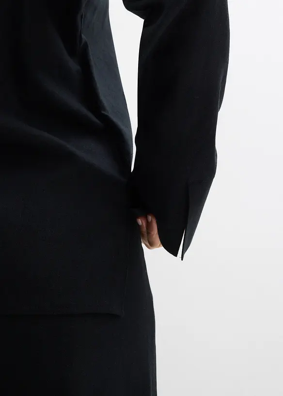 Omslagsbluse i linmiks, bonprix