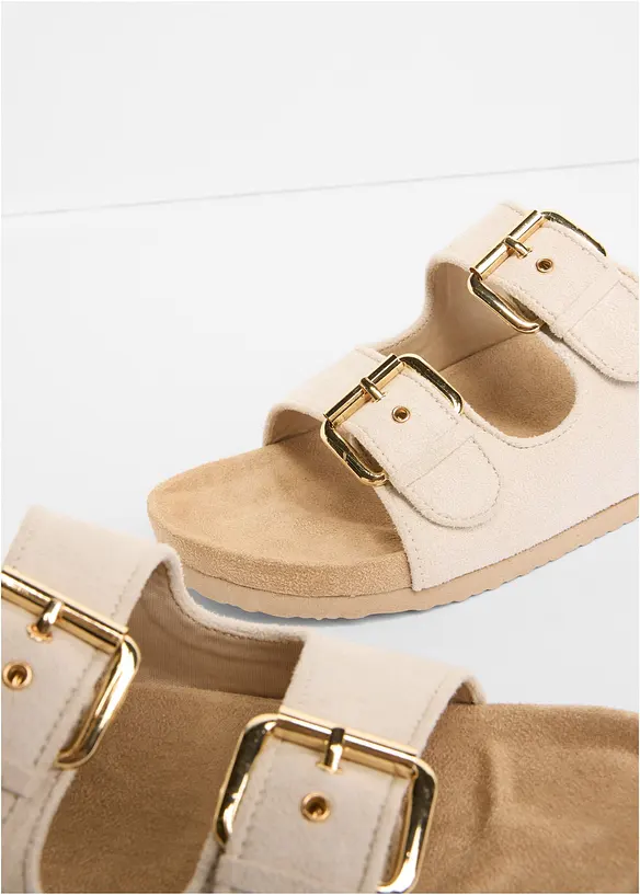 Slip in-sandaler med spenne, bonprix