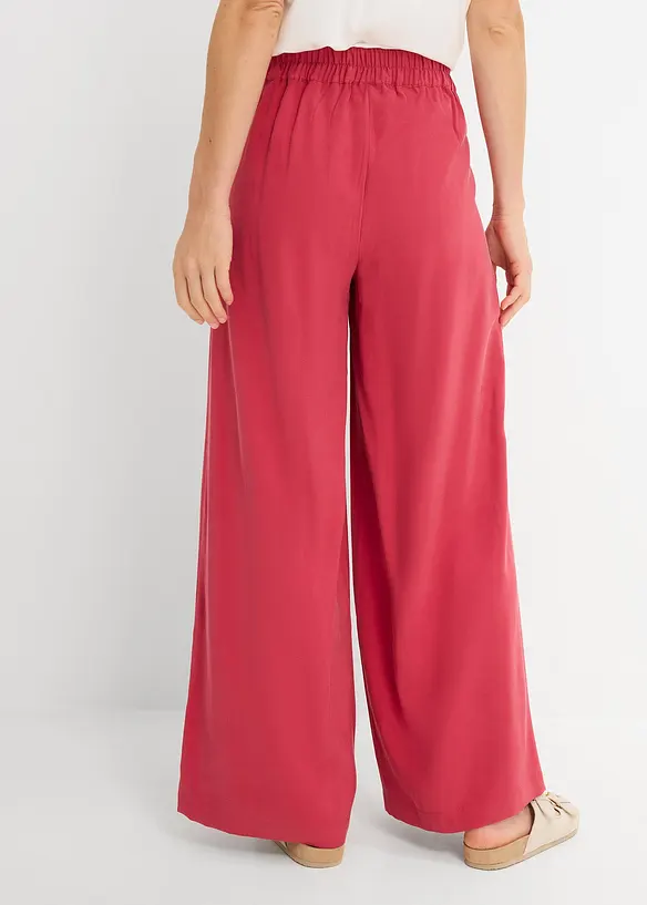 Bukse i viskosemiks med vide ben, bonprix