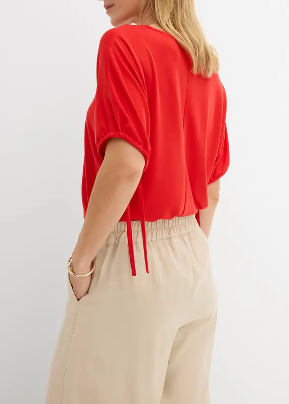 Bukse i viskosemiks med vide ben, bonprix