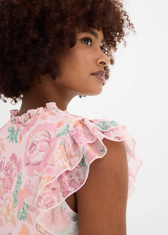 Trikotbluse i myk mesh, bonprix