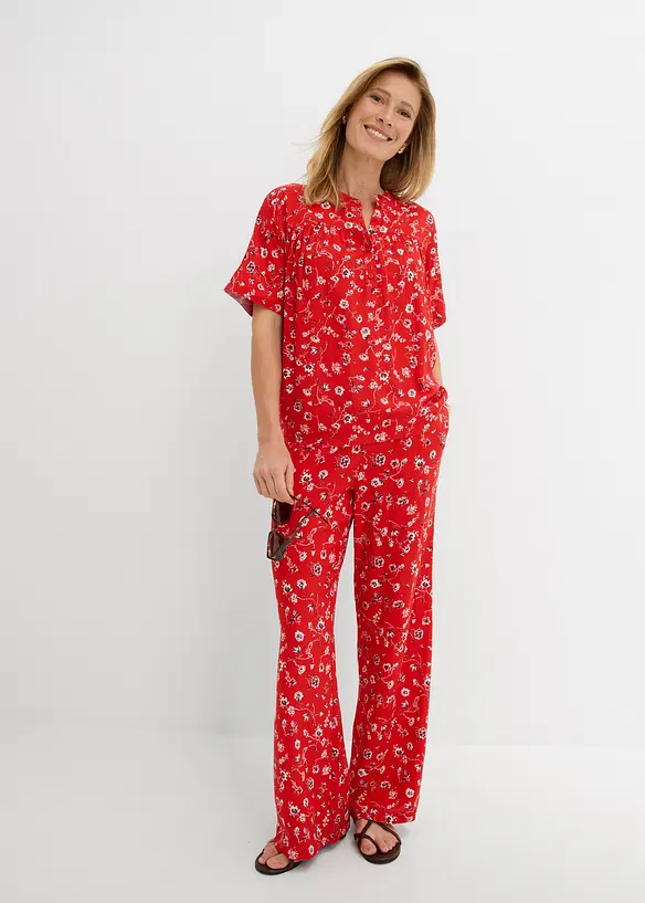 Pull on-bukse i lett viskose, bonprix