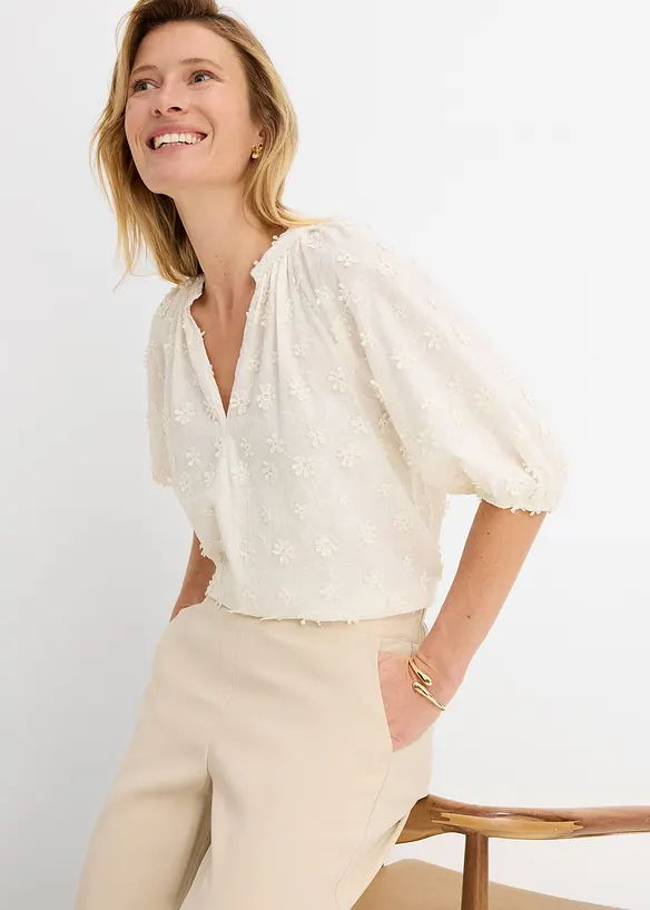 Bluse i 100% bomull, bonprix