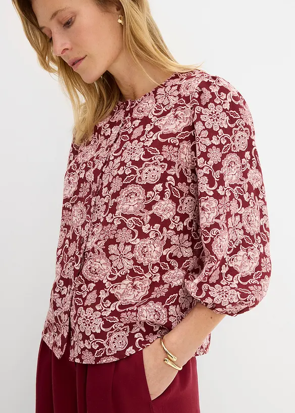 Bluse med puffermer, bonprix