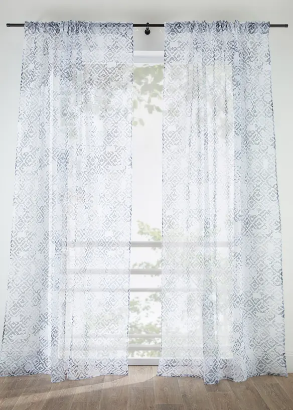 M&oslash;nstret gardin (1-pack), bonprix