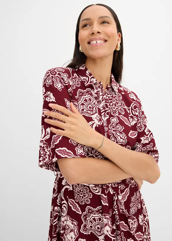 Skjortekjole i lett viskose, bonprix