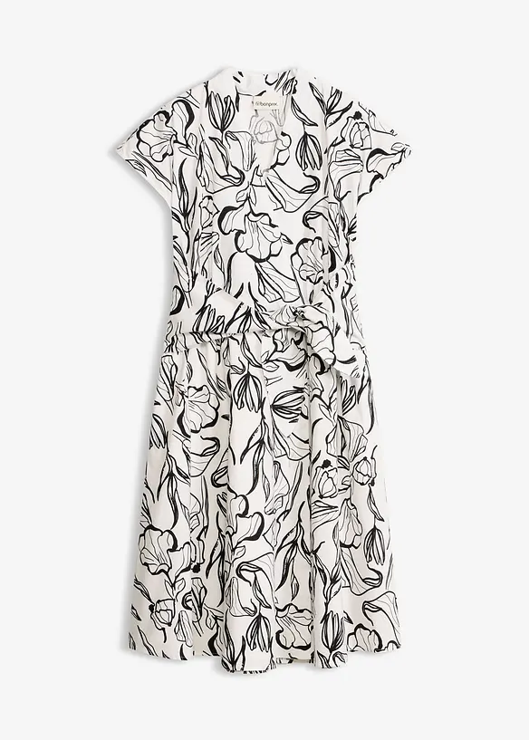 Kjole med drapering, bonprix