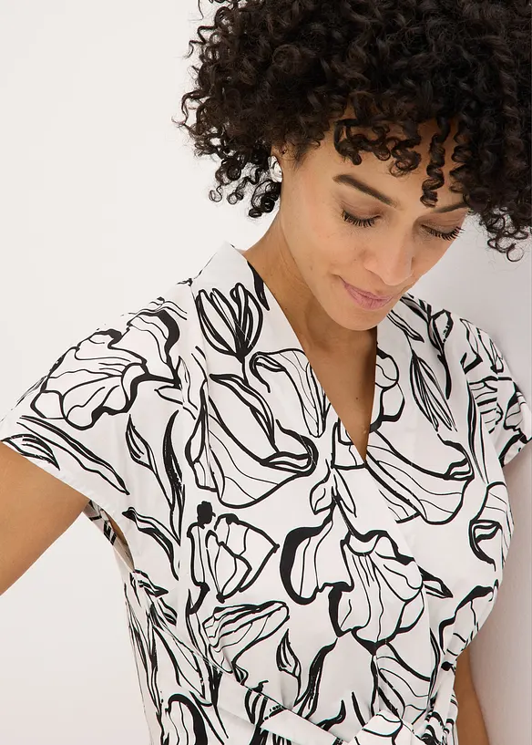 Kjole med drapering, bonprix