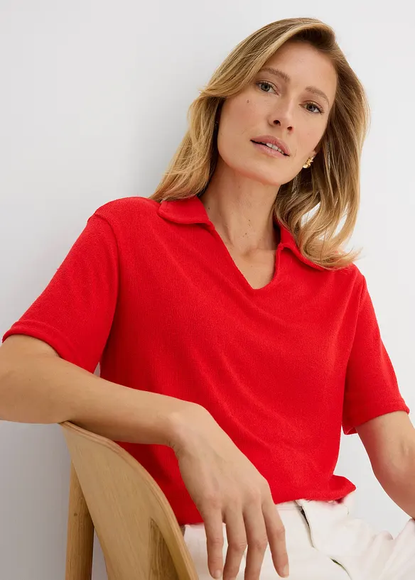 Polotopp i strikket stil, bonprix