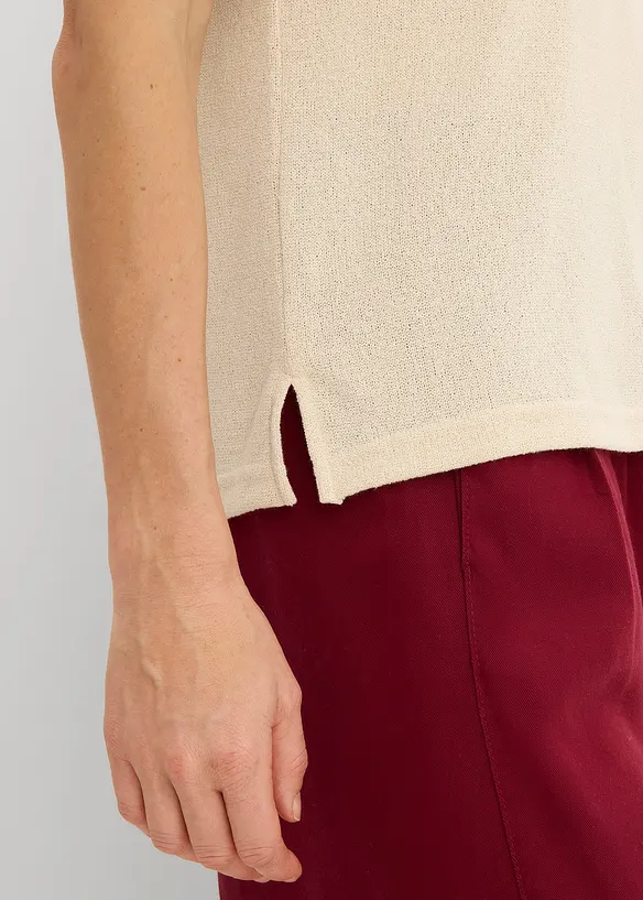 Polotopp i strikket stil, bonprix