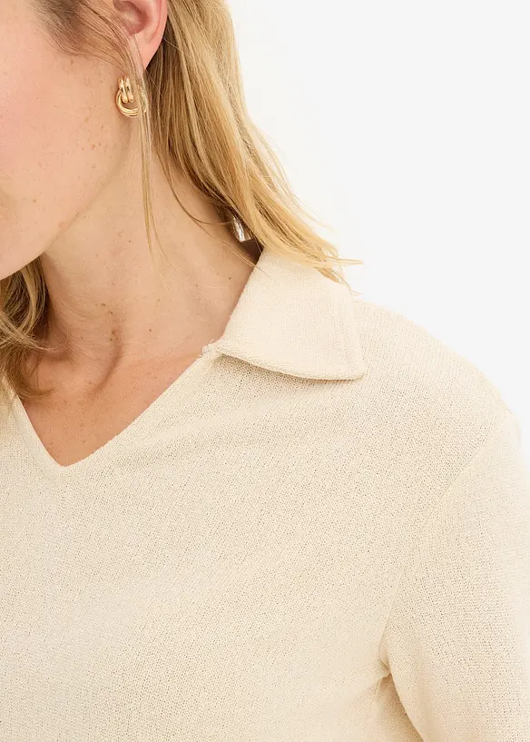 Polotopp i strikket stil, bonprix