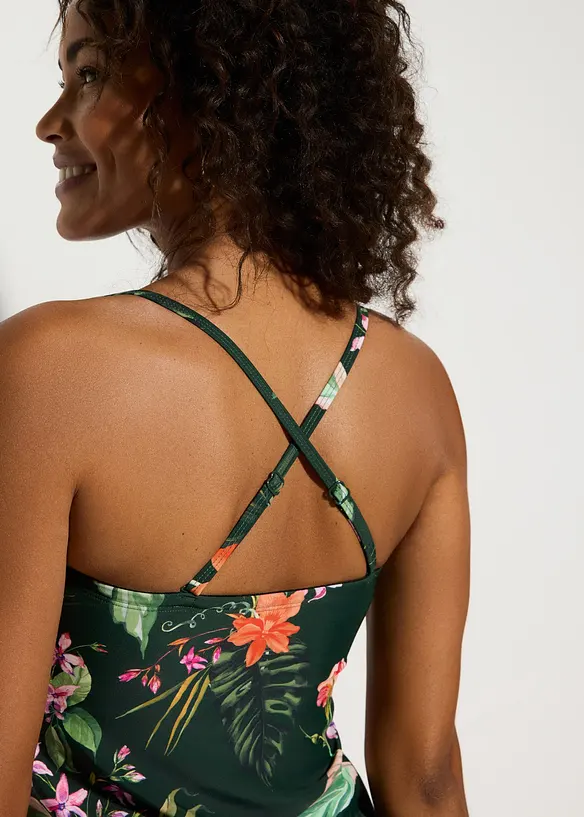 Bandeau-tankini i omslagsstil, bonprix