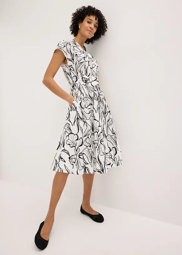 Kjole med drapering, bonprix