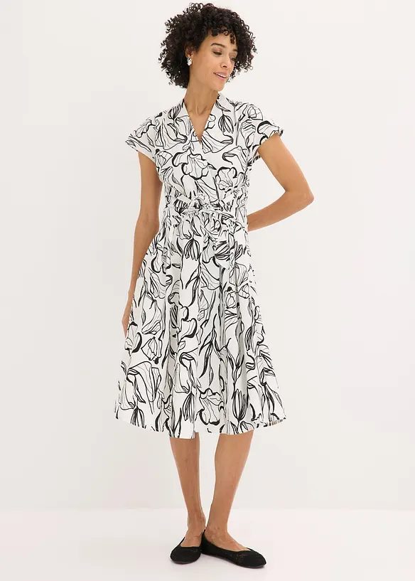 Kjole med drapering, bonprix