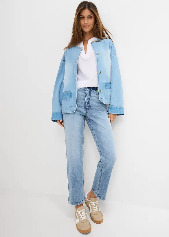 Straight-jeans Loose fit, High Waist, cropped, bonprix