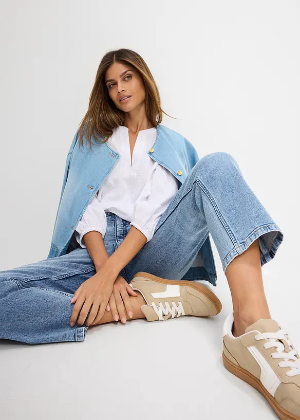 Straight-jeans Loose fit, High Waist, cropped, bonprix