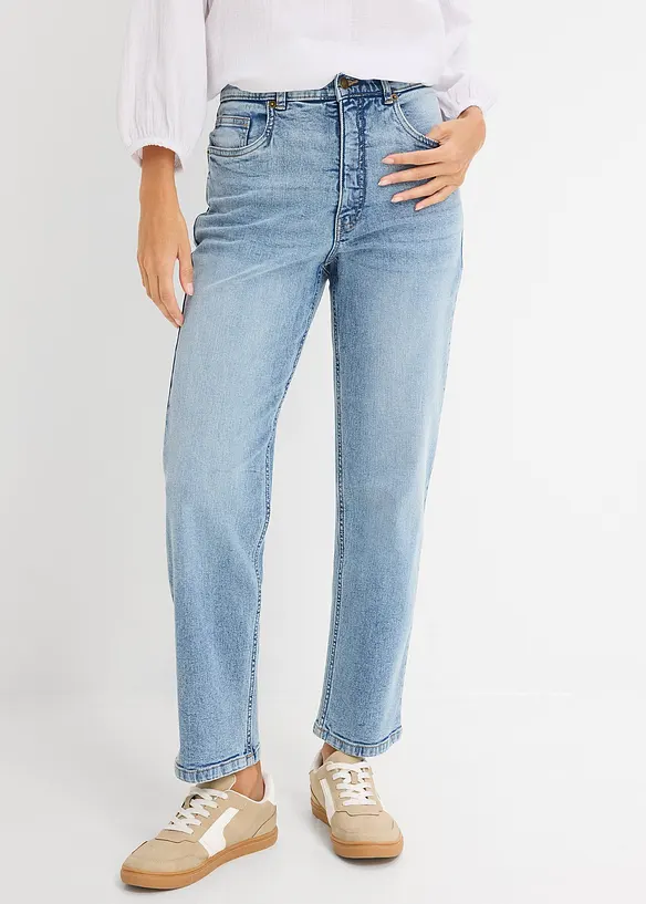 Straight-jeans Loose fit, High Waist, cropped, bonprix