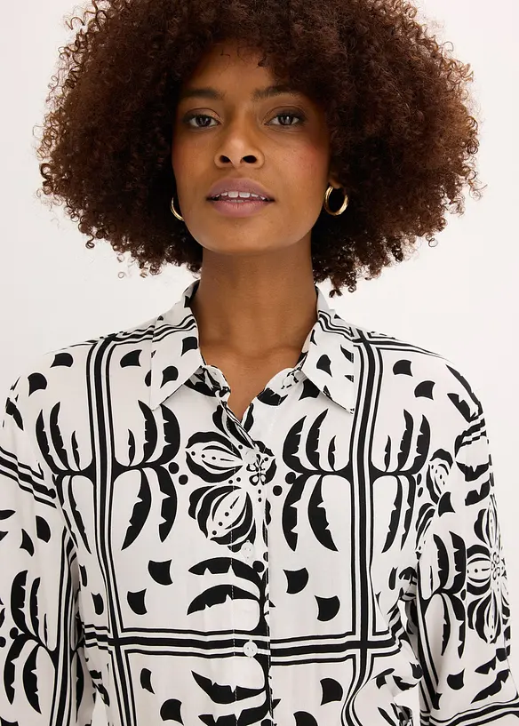 Skjortekjole i lett viskose, bonprix