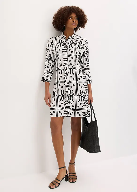 Skjortekjole i lett viskose, bonprix