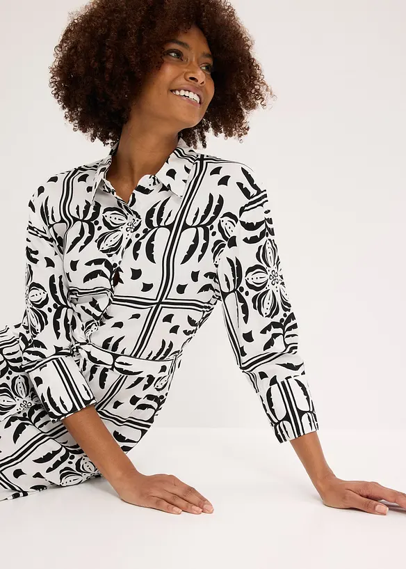 Skjortekjole i lett viskose, bonprix