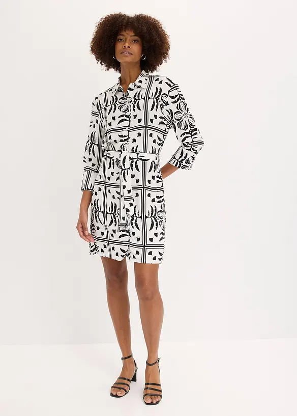 Skjortekjole i lett viskose, bonprix