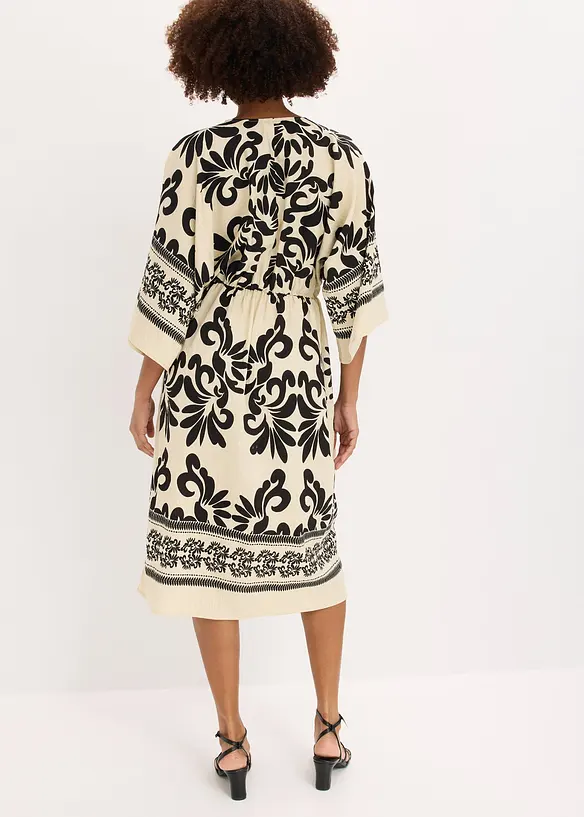 Midikjole i lett viskosemiks, bonprix