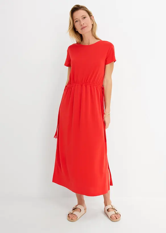 Sweatkjole i myk pik&eacute;, bonprix