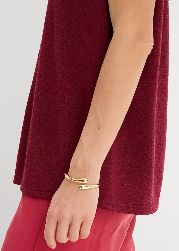 Oversized topp i strikket look, bonprix