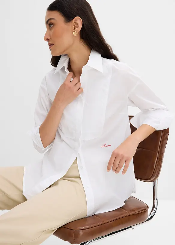 Skjorte med skrift, bonprix