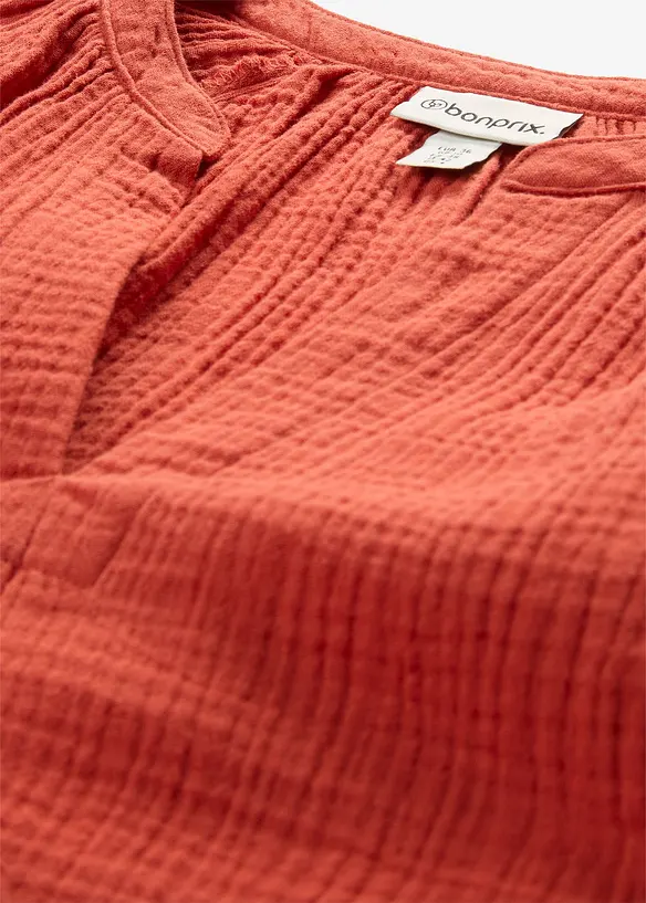 Oversized bluse i musselin, bonprix