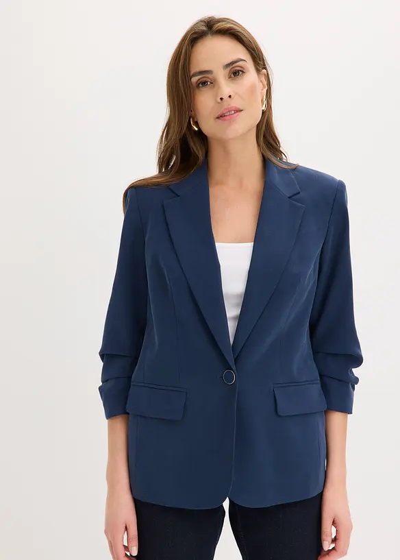 Blazer i viskose og ledig modell med 3/4-lange ermer, bonprix
