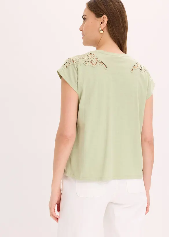 Topp med heklede detaljer, bonprix