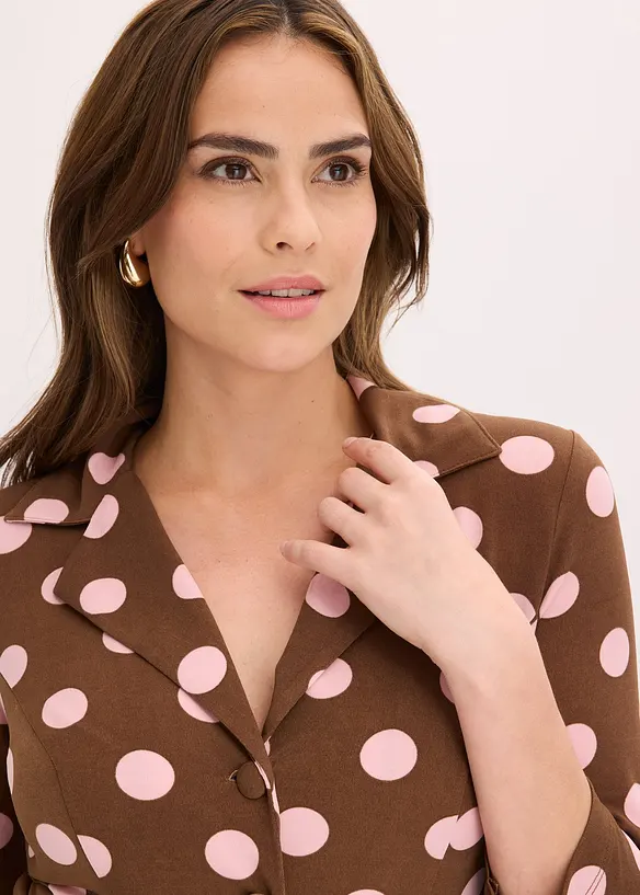 Skjortekjole med knytebelte, bonprix