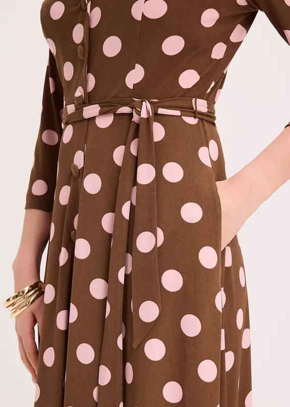 Skjortekjole med knytebelte, bonprix