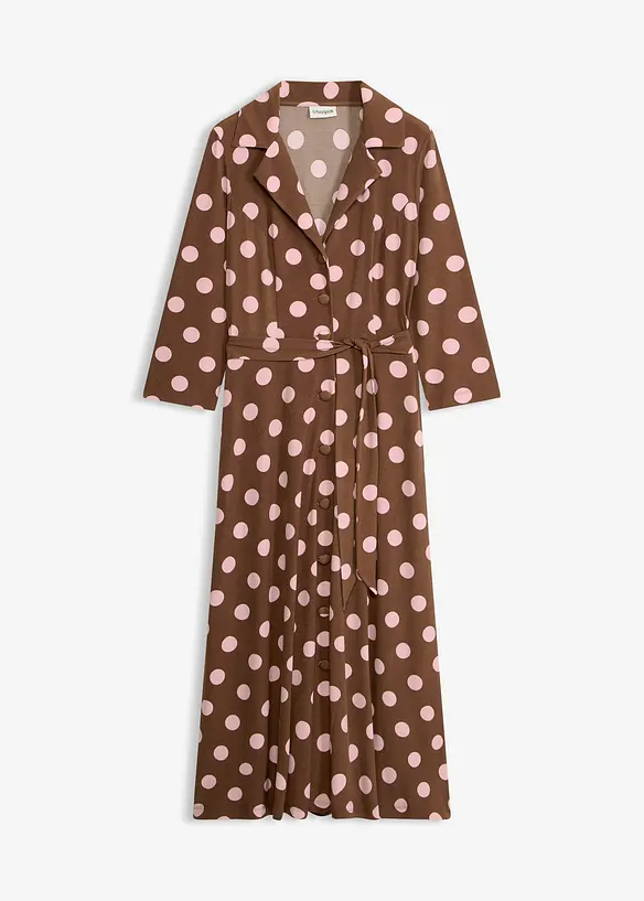 Skjortekjole med knytebelte, bonprix