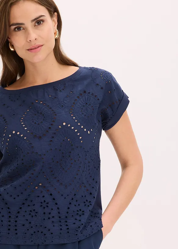 Topp med hullblonder, bonprix