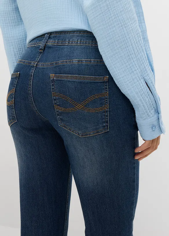 Slim Fit-jeans Mid Waist, Cropped, bonprix
